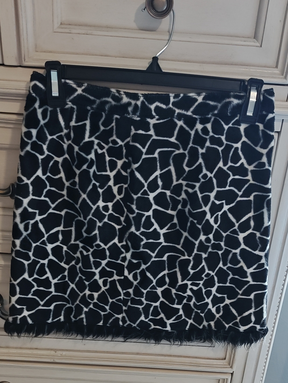 Black and White Patterned Women's Skirt